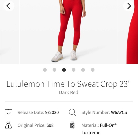 Lululemon Time To Sweat Crop 23” - Picture 4 of 11